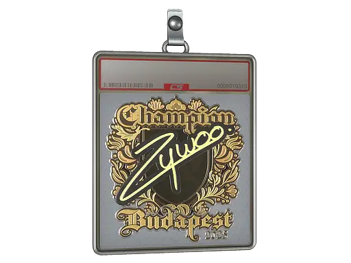 Sticker Slab | ZywOo (Gold, Champion) | Budapest 2025