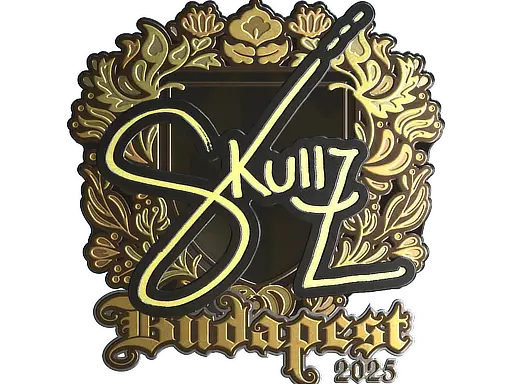 Sticker | skullz (Gold) | Budapest 2025