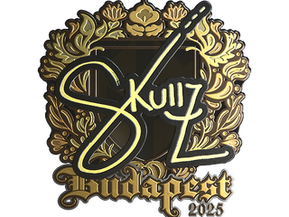Sticker | skullz (Gold) | Budapest 2025
