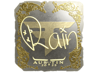 Sticker | rain (Gold) | Austin 2025