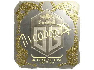 Sticker | nicoodoz (Gold) | Austin 2025