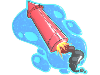 Sticker | Big Red Rocket (Glitter)