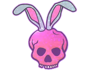 Sticker | Skull Bunny (Glitter)