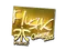 Sticker | flusha (Gold) | Cologne 2015